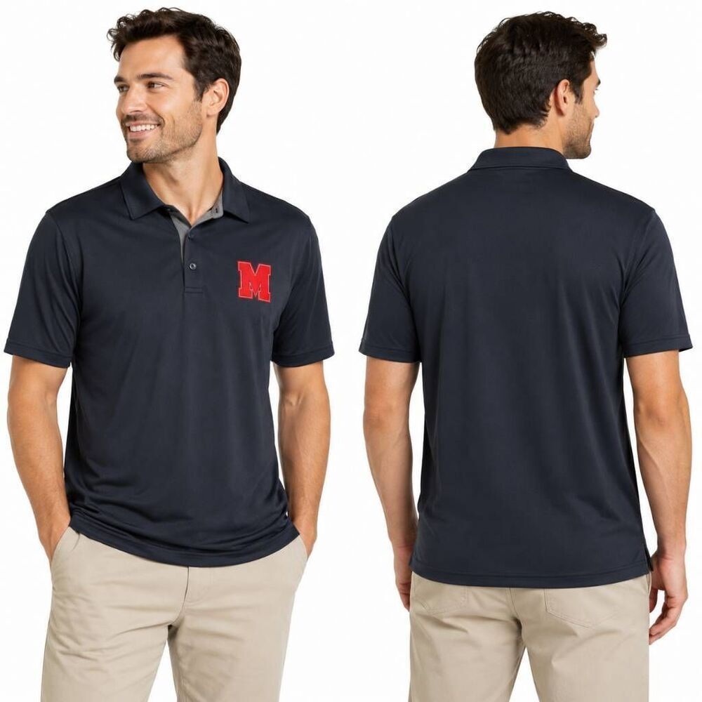 Captivating Apparel Black Performance Polo M